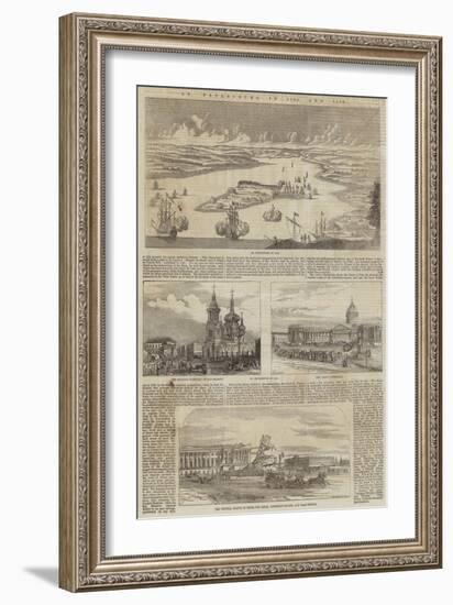 St Petersburg in 1706 and 1856-null-Framed Giclee Print