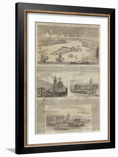 St Petersburg in 1706 and 1856-null-Framed Giclee Print