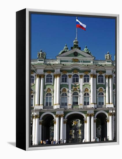 St Petersburg, Main Entrance to the Saint Hermitage Museum or Winter Palace, Russia-Nick Laing-Framed Premier Image Canvas