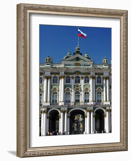 St Petersburg, Main Entrance to the Saint Hermitage Museum or Winter Palace, Russia-Nick Laing-Framed Photographic Print