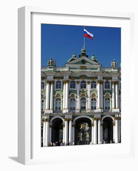 St Petersburg, Main Entrance to the Saint Hermitage Museum or Winter Palace, Russia-Nick Laing-Framed Photographic Print