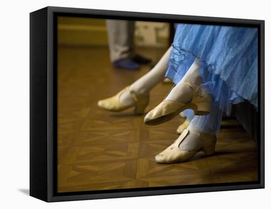 St.Petersburg, Russia, Detail of Ballerinas Shoes and Dress During a Short Rest Backstage During th-Ken Scicluna-Framed Premier Image Canvas