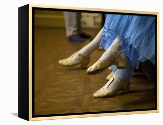 St.Petersburg, Russia, Detail of Ballerinas Shoes and Dress During a Short Rest Backstage During th-Ken Scicluna-Framed Premier Image Canvas