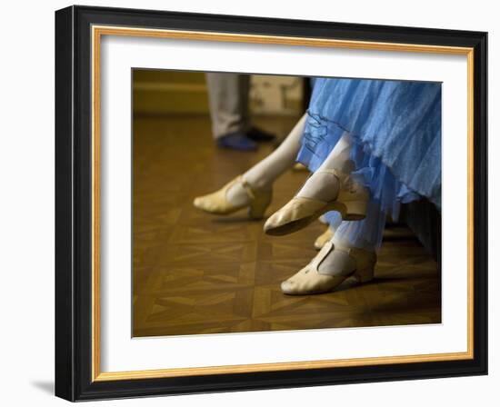 St.Petersburg, Russia, Detail of Ballerinas Shoes and Dress During a Short Rest Backstage During th-Ken Scicluna-Framed Photographic Print