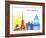 St Petersburg Skyline Pop-paulrommer-Framed Art Print