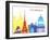 St Petersburg Skyline Pop-paulrommer-Framed Art Print