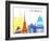 St Petersburg Skyline Pop-paulrommer-Framed Art Print