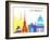 St Petersburg Skyline Pop-paulrommer-Framed Art Print