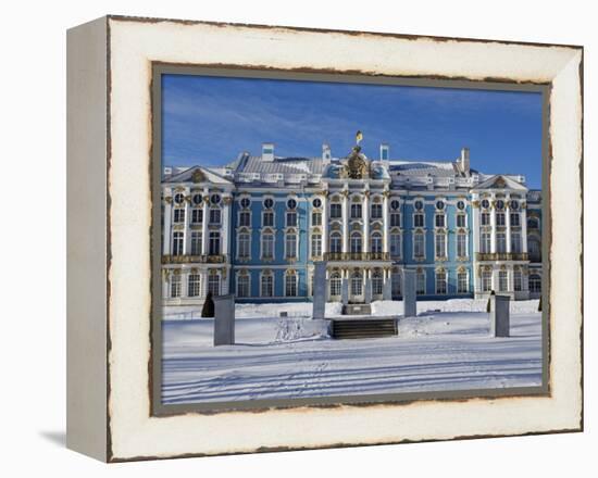 St Petersburg, Tsarskoye Selo, Catherine Palace Was Commissioned by the Empress Elizabeth, Russia-Nick Laing-Framed Premier Image Canvas