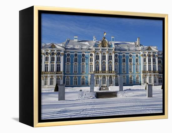 St Petersburg, Tsarskoye Selo, Catherine Palace Was Commissioned by the Empress Elizabeth, Russia-Nick Laing-Framed Premier Image Canvas