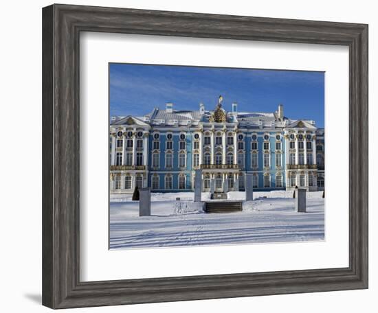 St Petersburg, Tsarskoye Selo, Catherine Palace Was Commissioned by the Empress Elizabeth, Russia-Nick Laing-Framed Photographic Print