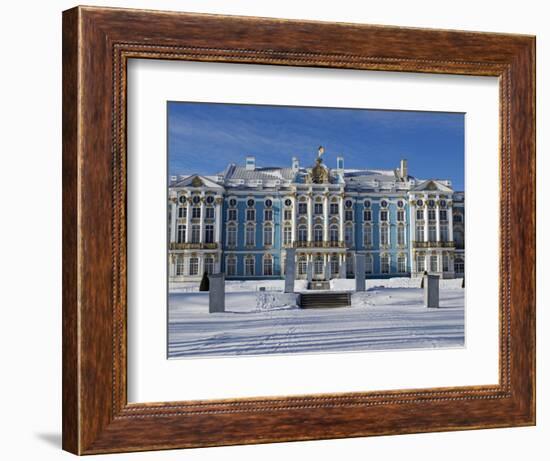 St Petersburg, Tsarskoye Selo, Catherine Palace Was Commissioned by the Empress Elizabeth, Russia-Nick Laing-Framed Photographic Print