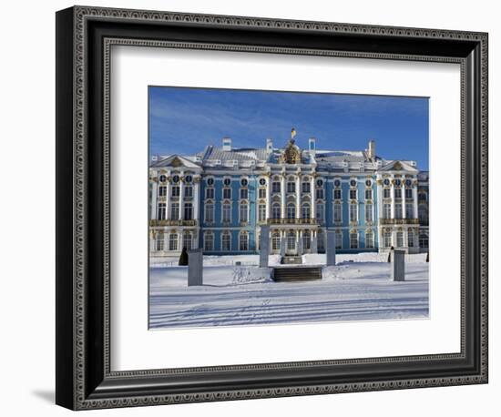 St Petersburg, Tsarskoye Selo, Catherine Palace Was Commissioned by the Empress Elizabeth, Russia-Nick Laing-Framed Photographic Print