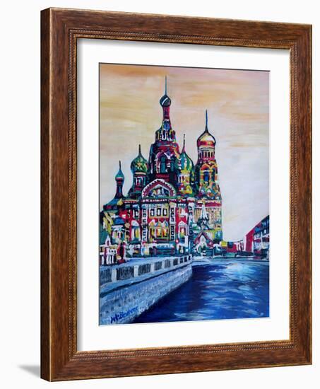 St Petersburg With Church Of The Savior On Blood-Martina Bleichner-Framed Art Print