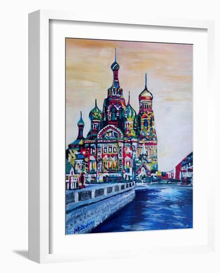 St Petersburg With Church Of The Savior On Blood-Martina Bleichner-Framed Art Print
