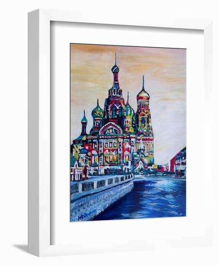 St Petersburg With Church Of The Savior On Blood-Martina Bleichner-Framed Premium Giclee Print