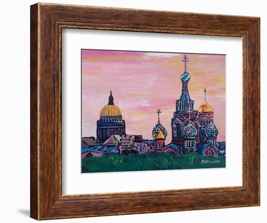 St Petersburg With Church Of The Savior On Blood-Martina Bleichner-Framed Art Print