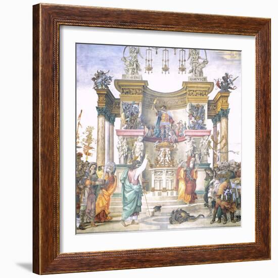 St Philip Driving Dragon from Temple of Hierapolis-Filippino Lippi-Framed Giclee Print