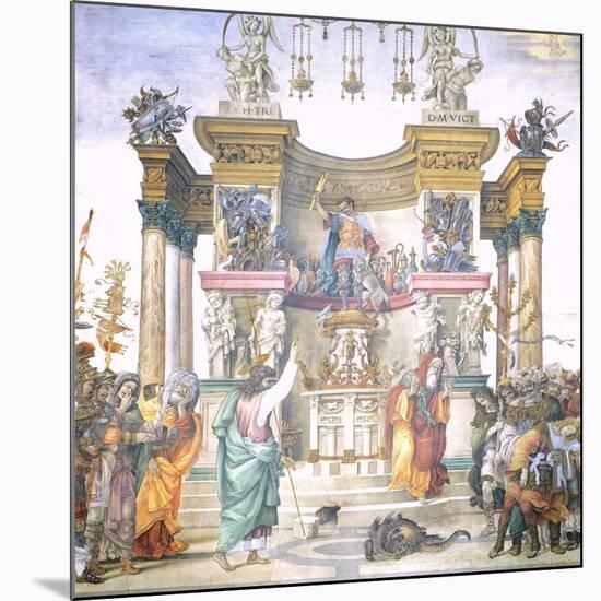 St Philip Driving Dragon from Temple of Hierapolis-Filippino Lippi-Mounted Giclee Print