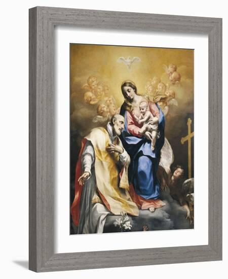 St. Philip Neri with Virgin and Child-Carlo Cignani-Framed Giclee Print