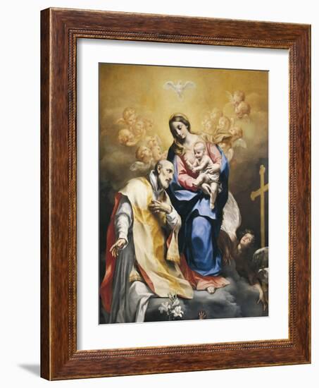 St. Philip Neri with Virgin and Child-Carlo Cignani-Framed Giclee Print