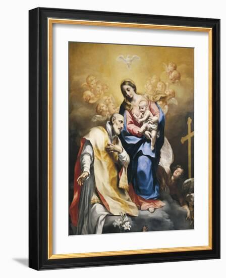 St. Philip Neri with Virgin and Child-Carlo Cignani-Framed Giclee Print