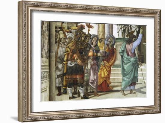 St Philip the Apostle in Front of Temple of Mars in Hierapolis, 1502-Filippino Lippi-Framed Giclee Print