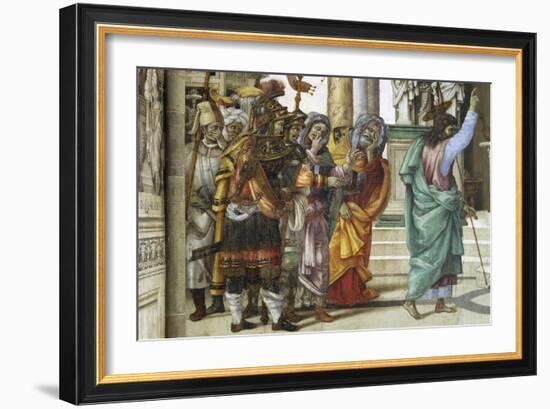 St Philip the Apostle in Front of Temple of Mars in Hierapolis, 1502-Filippino Lippi-Framed Giclee Print