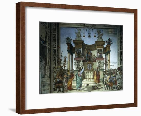 St Philip the Apostle in Front of the Temple of Mars in Hierapolis, 1502-Filippino Lippi-Framed Giclee Print