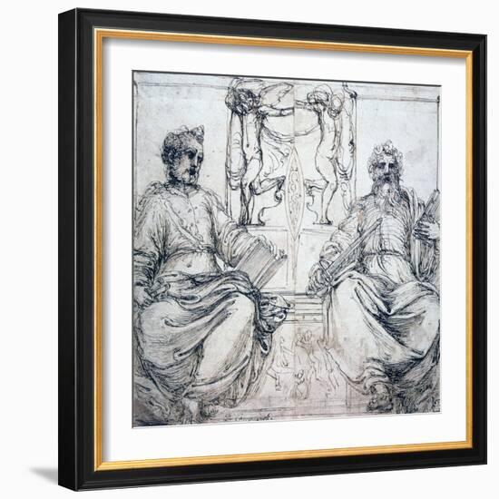 St Pierre and St Paul, 16th Century-Perino Del Vaga-Framed Giclee Print