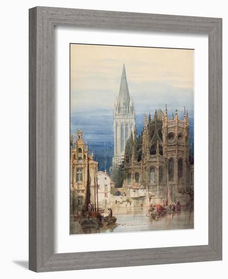 St. Pierre, Caen, 1830-David Roberts-Framed Giclee Print