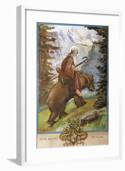 St Remedies on the Back of the Bear-Luigi Mussini-Framed Giclee Print