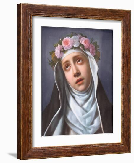 St. Rose of Lima, (Painting)-Carlo Dolci-Framed Giclee Print