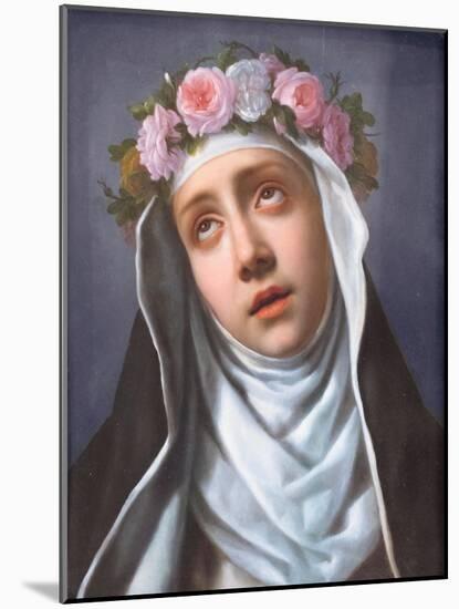 St. Rose of Lima, (Painting)-Carlo Dolci-Mounted Giclee Print