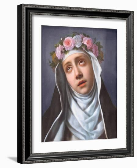 St. Rose of Lima, (Painting)-Carlo Dolci-Framed Giclee Print