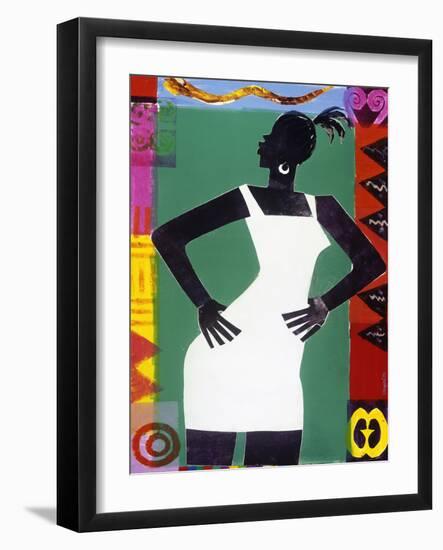 St. Sapphire-Varnette Honeywood-Framed Art Print