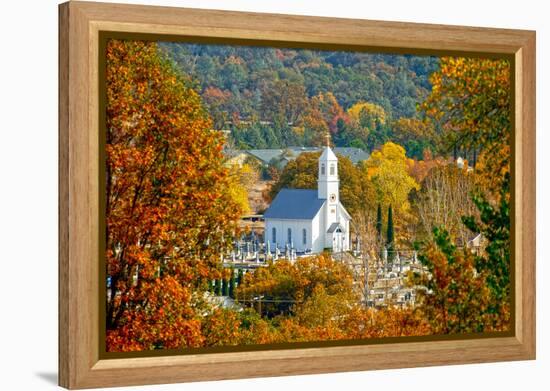 St. Sava Serbian Church and Cemetery in Jackson, California Surrounded by Fall Colors-John Alves-Framed Premier Image Canvas