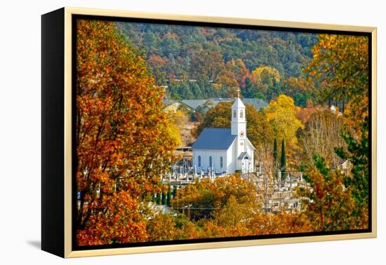 St. Sava Serbian Church and Cemetery in Jackson, California Surrounded by Fall Colors-John Alves-Framed Premier Image Canvas
