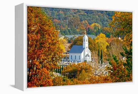 St. Sava Serbian Church and Cemetery in Jackson, California Surrounded by Fall Colors-John Alves-Framed Premier Image Canvas