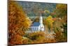 St. Sava Serbian Church and Cemetery in Jackson, California Surrounded by Fall Colors-John Alves-Mounted Photographic Print