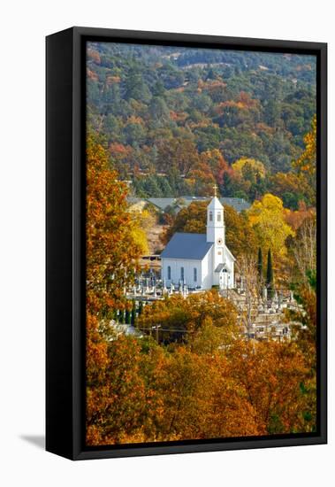 St. Sava Serbian Church and Cemetery in Jackson, California Surrounded by Fall Colors-John Alves-Framed Premier Image Canvas