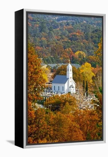 St. Sava Serbian Church and Cemetery in Jackson, California Surrounded by Fall Colors-John Alves-Framed Premier Image Canvas