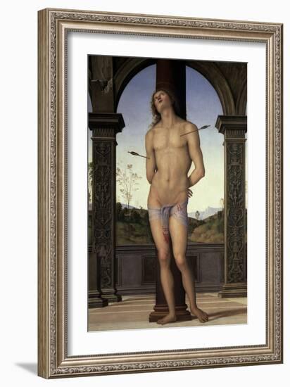 St. Sebastian, 15th century-Pietro Perugino-Framed Giclee Print