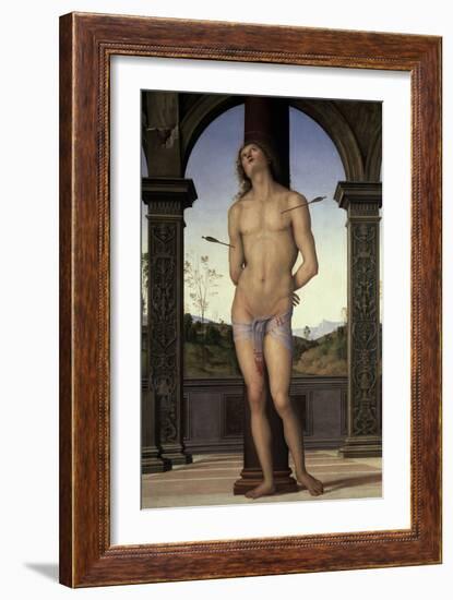 St. Sebastian, 15th century-Pietro Perugino-Framed Giclee Print