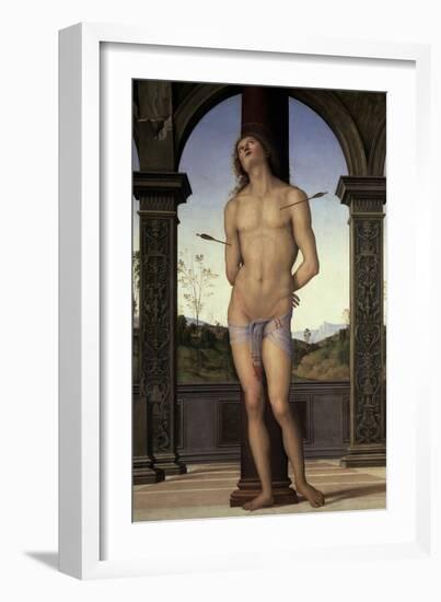 St. Sebastian, 15th century-Pietro Perugino-Framed Giclee Print