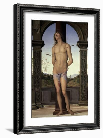 St. Sebastian, 15th century-Pietro Perugino-Framed Giclee Print