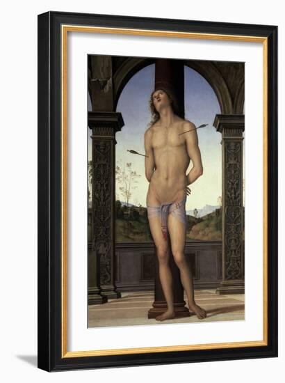 St. Sebastian, 15th century-Pietro Perugino-Framed Giclee Print