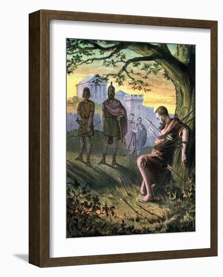 St Sebastian, Christian Martyr, Mid 19th Century-null-Framed Giclee Print