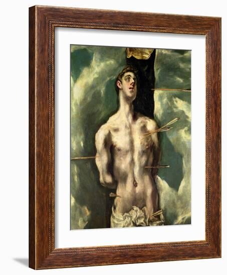 St. Sebastian, circa 1600-25-El Greco-Framed Giclee Print