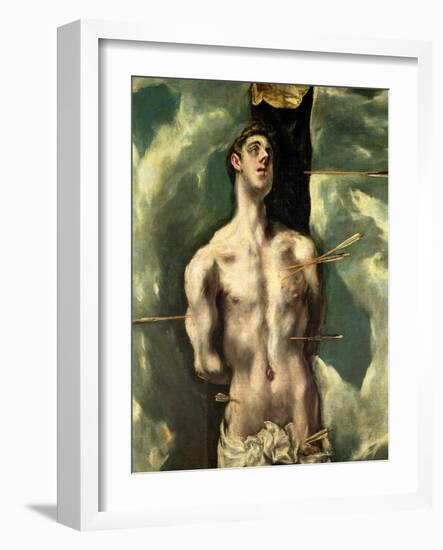 St. Sebastian, circa 1600-25-El Greco-Framed Giclee Print